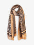 Foulard imprimé léopard et guépard - Camel - 1