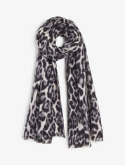 Echarpe moucheté léopard - Gris - 4