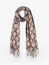 Foulard irisé imprimé losanges stylisés - Noir - 4