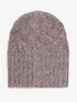 Bonnet en maille tressée à sequins - Taupe - 3