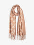 Foulard irisé imprimé losanges stylisés - Camel - 4