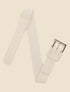 Ceinture élastiquée à boucle carrée - Beige - 1
