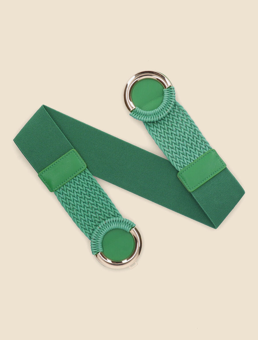 Ceinture macramé à double boucles - Vert - 1