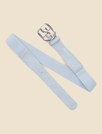 Ceinture élastiquée à boucle fantaisie - Bleu ciel - 1