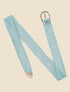 Ceinture tressée à boucle métallique - Bleu - 1