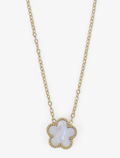 Collier à fleur - Blanc - 3