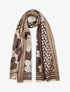 Foulard irisé à imprimé floral - Marron - 1