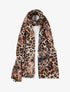 Foulard à imprimé léopard et cachemire - Camel - 1