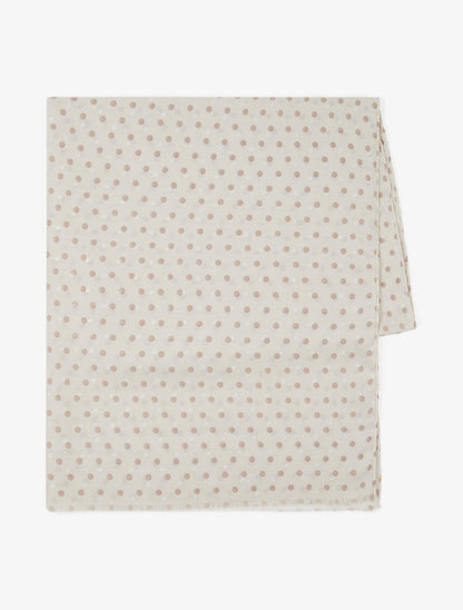 Foulard à imprimé points irisés - Beige - 2