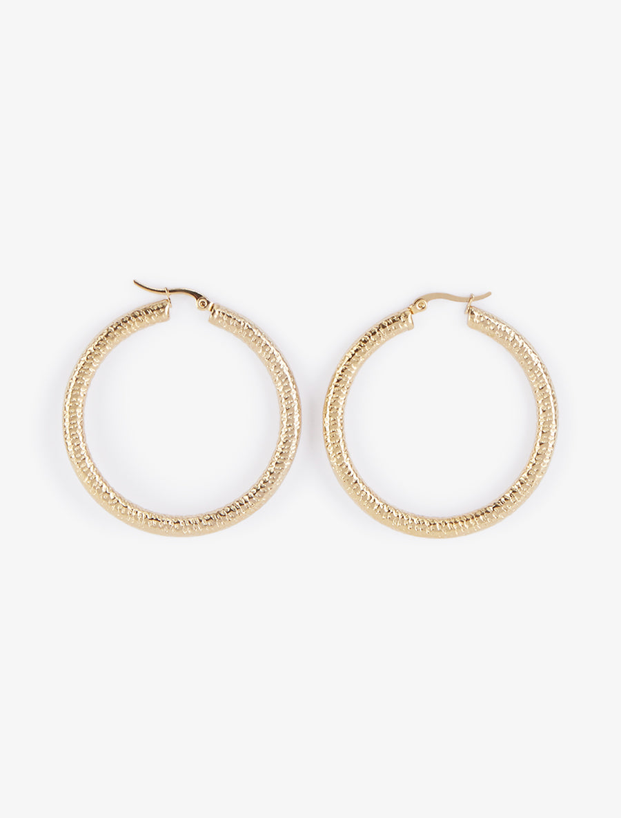 Créoles texturées - Or - 1