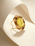 Bague martelée ornée d&