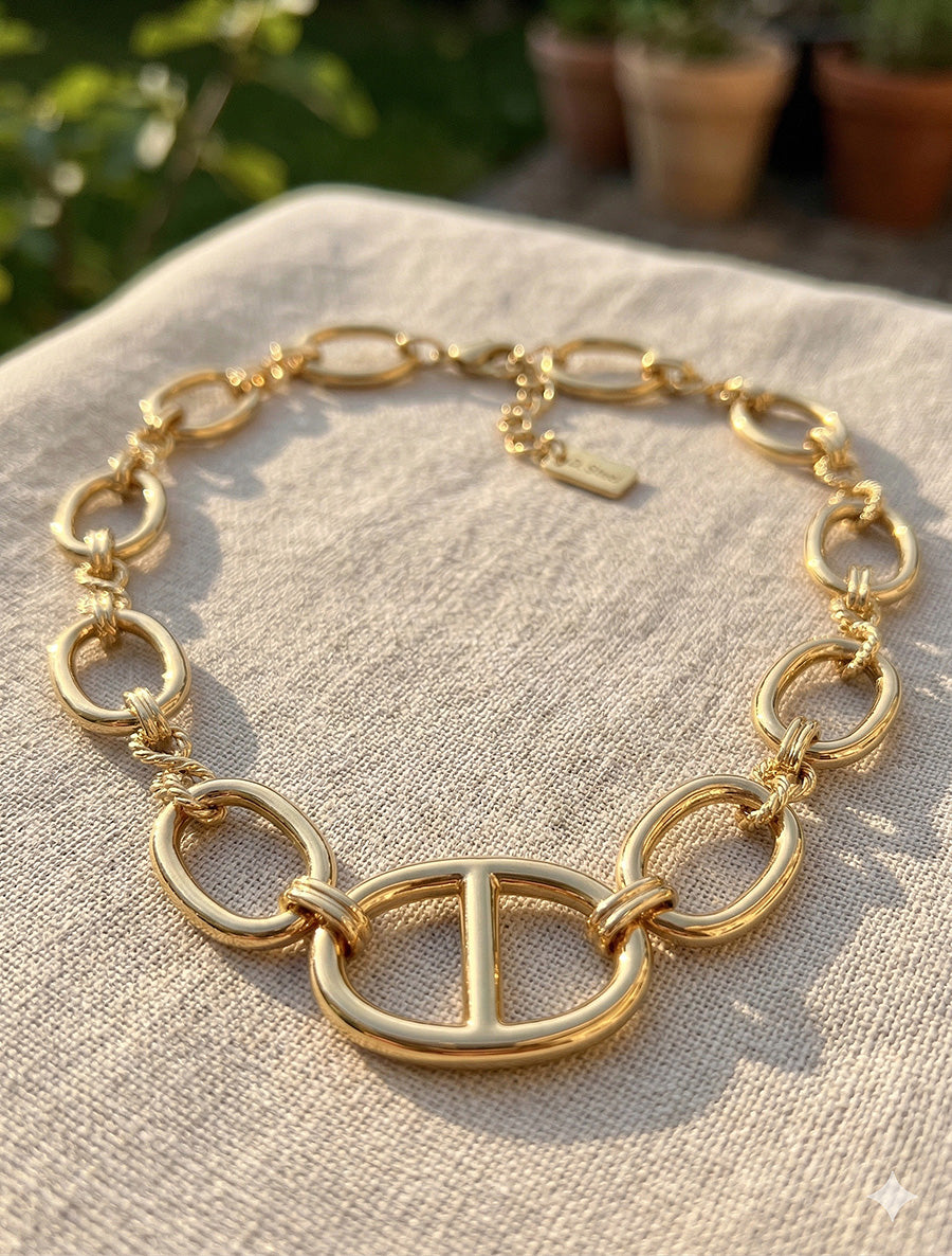 Collier à maillons ovales - Or - 1