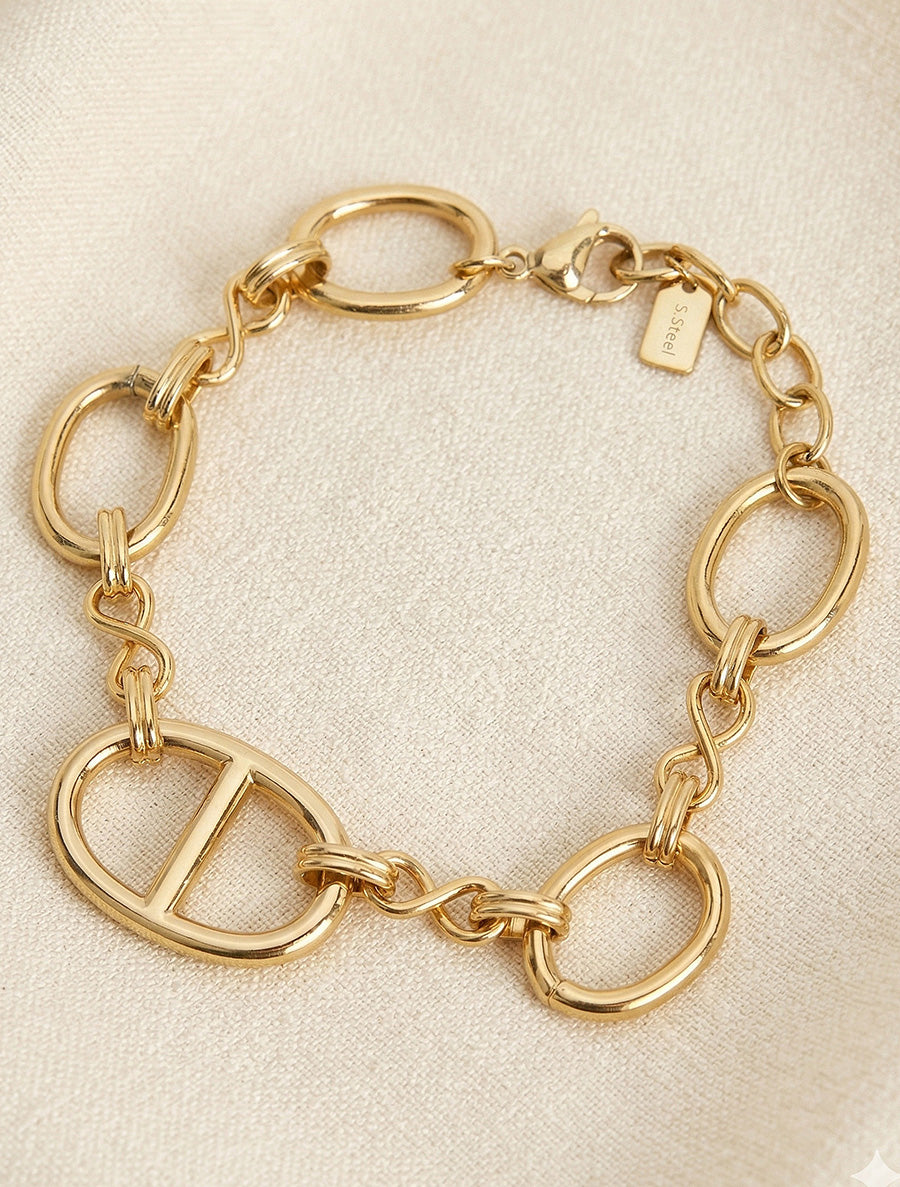 Bracelet à maillons ovales - Or - 1