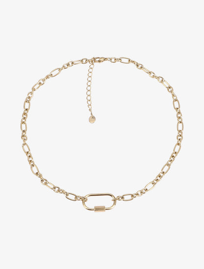Collier en maille à pendentif mousqueton - Or - 2