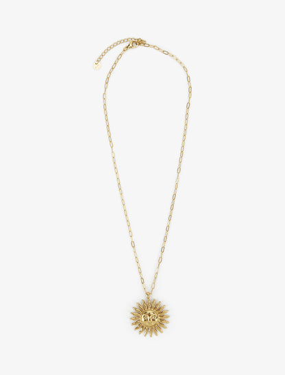 Collier à pendentif soleil - Or - 2