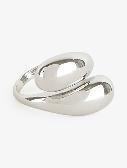 Bague style gouttes entrelacées - Argent - 2