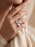 Bague ouverte effet froissé - Argent - 1