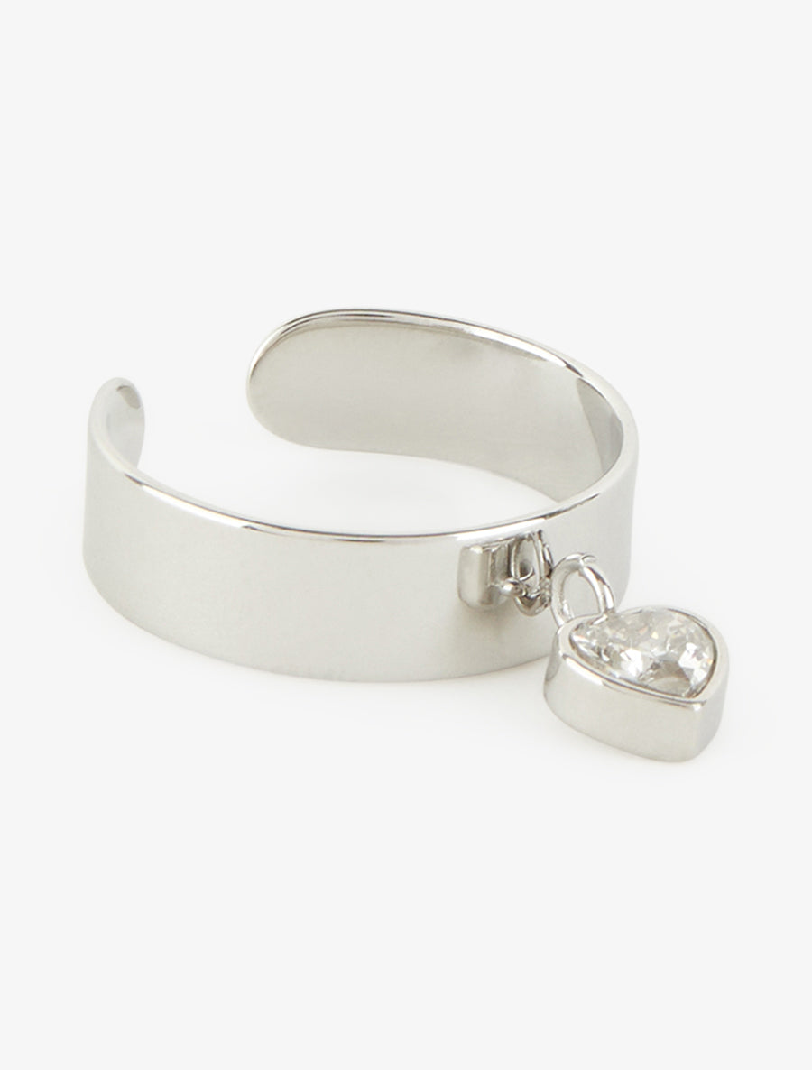 Bague coeur en zircon - Argent - 2
