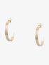 Créoles à motifs striés - Or/blanc - 3