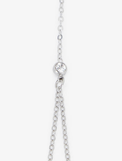 Chaîne de main à zircons blancs - Argent - 3