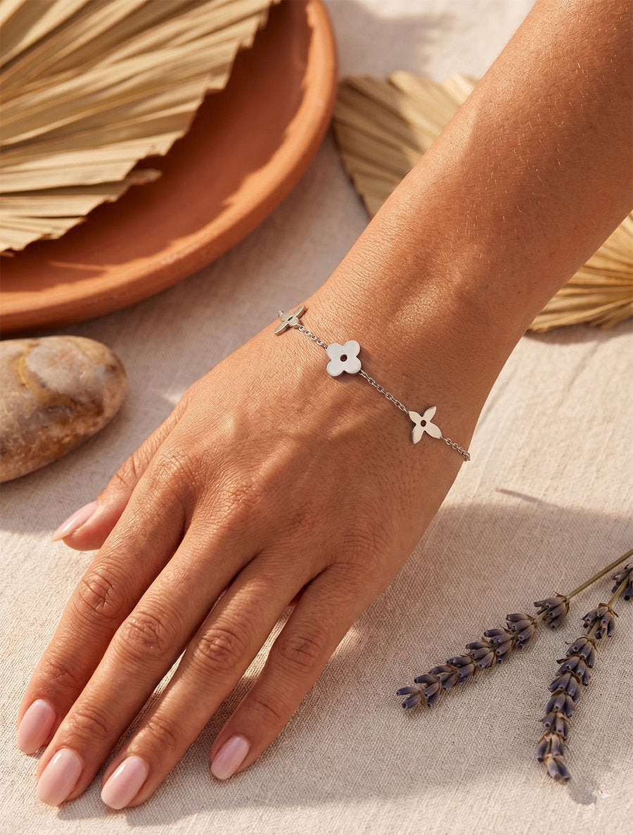 Bracelet à motif pâquerettes - Argent - 1