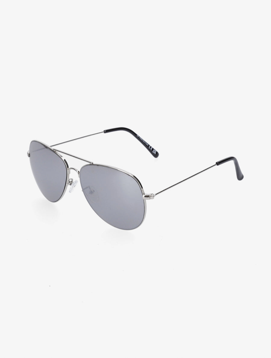 Lunettes de soleil aviateur - Noir/argent - 1
