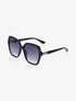 Lunettes de soleil arrondies oversize - Noir - 1