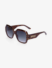 Lunettes de soleil carrées oversize - Marron foncé - 1