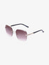 Lunettes de soleil rectangulaires - Marron clair - 1