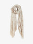 Echarpe carrée irisée à motif pois - Beige - 1