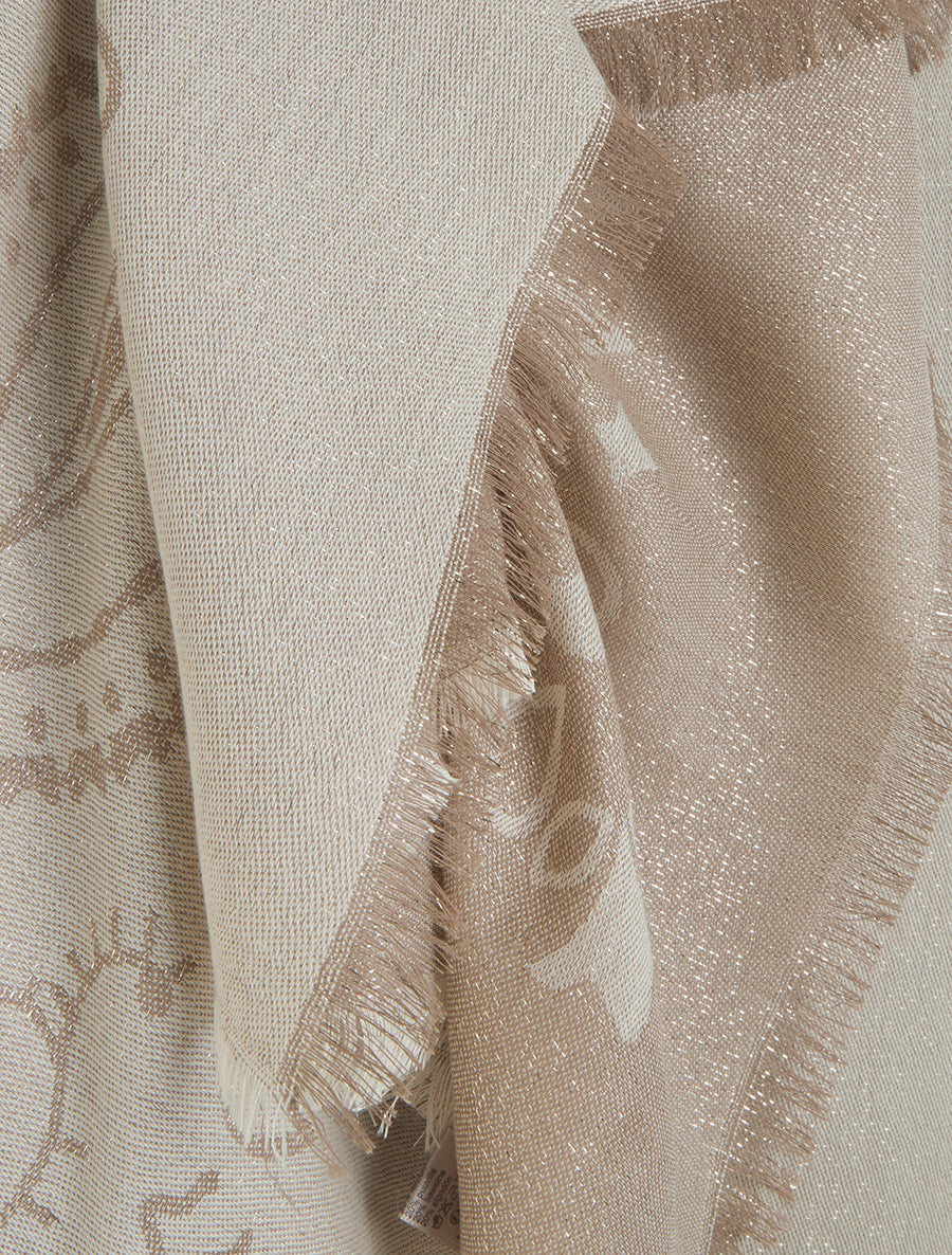 Foulard rectangulaire irisée à motif cachemire - Beige - 3