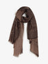 Foulard rectangulaire irisée à motif cachemire - Chocolat - 1