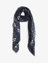 Echarpe rectangulaire à motif bandana - Marine - 1