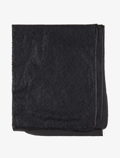 Foulard à empiècement dentelle - Noir - 2