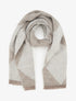 Echarpe en cachemire mélangé imprimé losange - Beige - 1