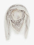 Foulard imprimé cachemire à bords effilochés - Écru - 1