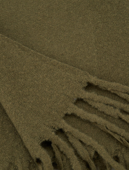 Echarpe uni à franges - Kaki - 3