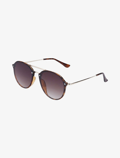 Lunettes clubmaster à double ponts - Camel - 2