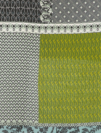 Foulard à imprimé végétal et cachemire - Vert - 2