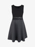 Robe basic taille dentelle - Noir - 1