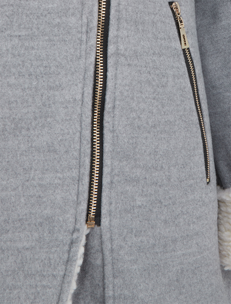 Manteau intérieur fourré - Gris - 3