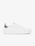 Sneakers à languette et contrefort imprimé - Blanc/python - 1