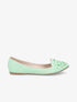 Ballerines en suédine à strass - Vert d&