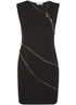 Robe à zips en biais - Noir - 1