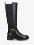 Bottes style cavalière à boucle fantaisie - Noir - 1
