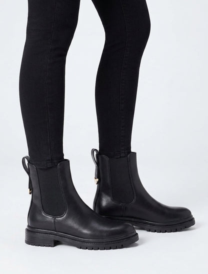 Chelsea boots met gestileerde hielversteviging - Zwart