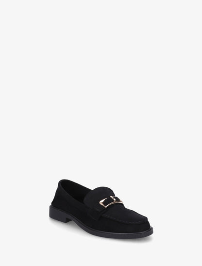 Mocassins en suédine à boucle métallique - Noir - 2