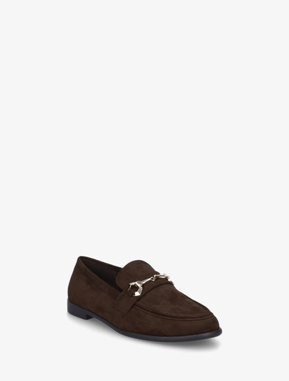 Mocassins en suédine à boucle stylisée - Chocolat - 2