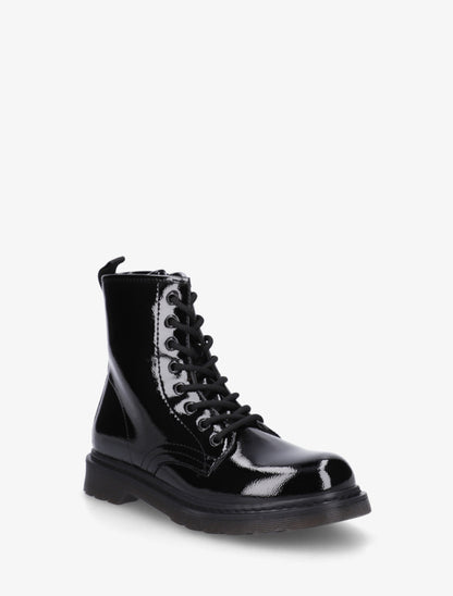 Bottines vernies à lacets - Noir - 2