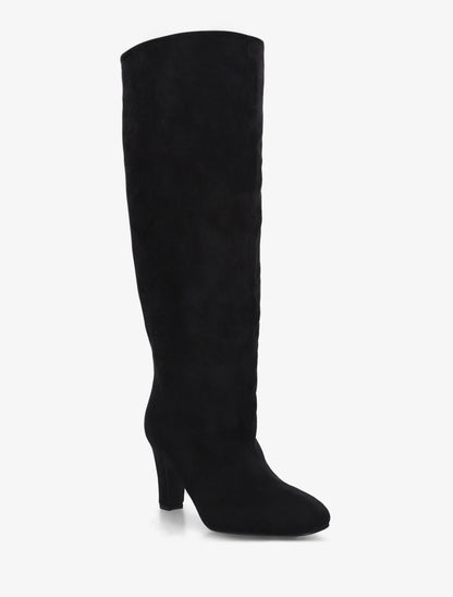Bottes en suédine à bouts ronds - Noir - 2